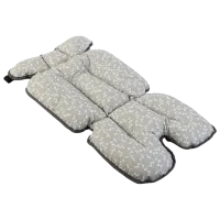 Salteluța pentru cărucior BabyJem 507  Bumbac, Silicon / Flori / Gray