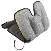 Salteluța pentru cărucior BabyJem 507 Bumbac, Silicon / Flori / Gray photo 2