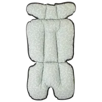 Salteluța pentru cărucior BabyJem 507 Bumbac, Silicon / Flori / Green photo 2