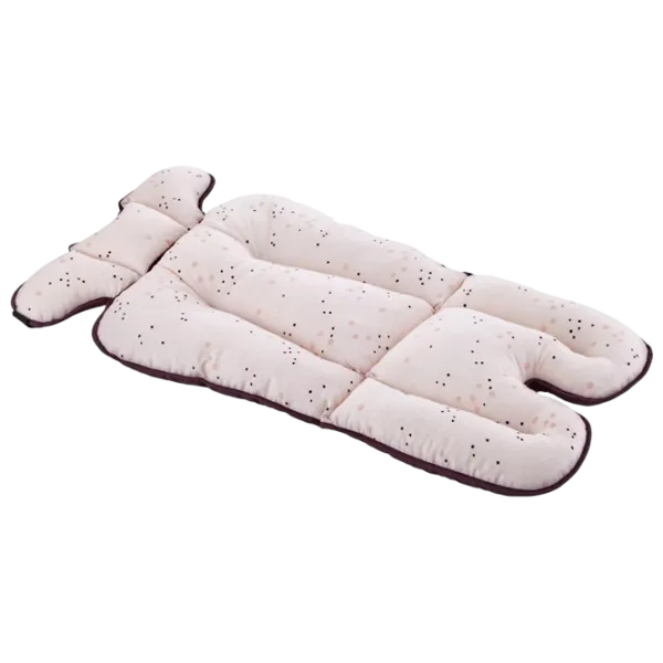 Матрасик для коляски BabyJem 507  Хлопок, Силикон / Цветы / Розовый photo 1