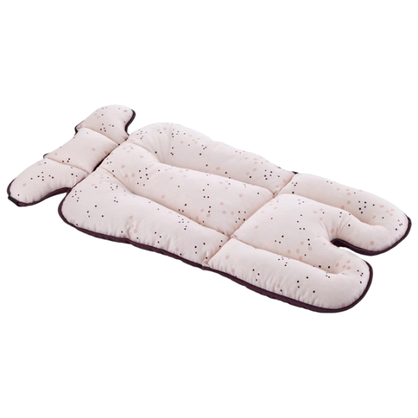 Матрасик для коляски BabyJem 507  Хлопок, Силикон / Цветы / Розовый photo 1