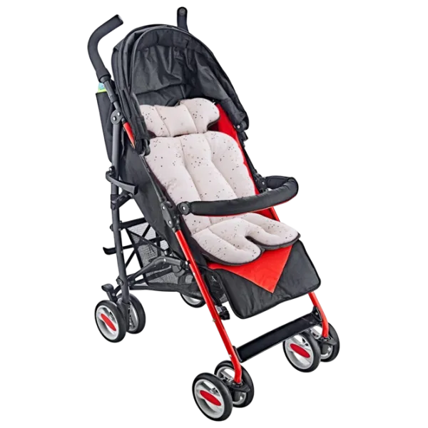 Матрасик для коляски BabyJem 507  Хлопок, Силикон / Цветы / Розовый photo 3