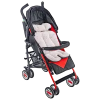 Salteluța pentru cărucior BabyJem 507 Bumbac, Silicon / Flori / Pink photo 3