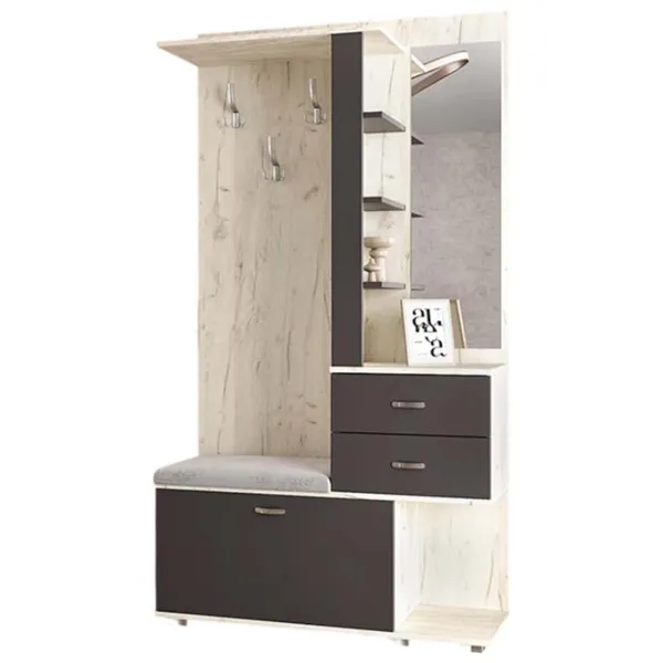 Dulap pentru antreu ML-Mobila МЛ-11 PAL / Anthracite photo 1