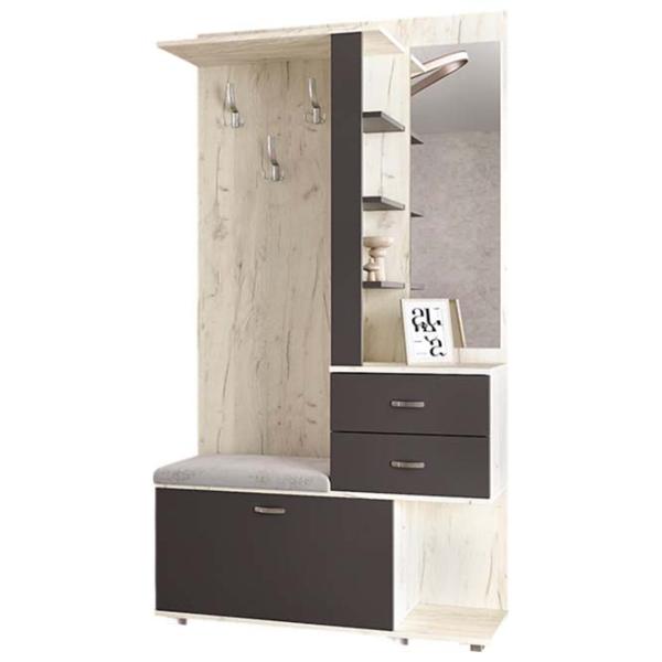 Dulap pentru antreu ML-Mobila МЛ-11 PAL / Anthracite photo 1