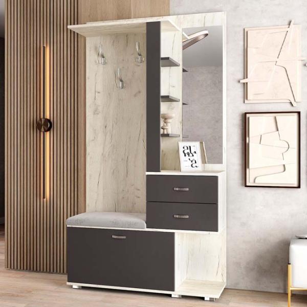 Dulap pentru antreu ML-Mobila МЛ-11 PAL / Anthracite photo 2