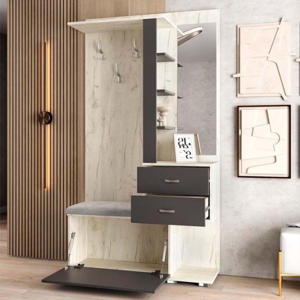 Dulap pentru antreu ML-Mobila МЛ-11 PAL / Anthracite photo 3