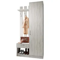 Шкаф для прихожей ML-Mobila МЛ - 8 ДСП / Дуб Крафт Белый