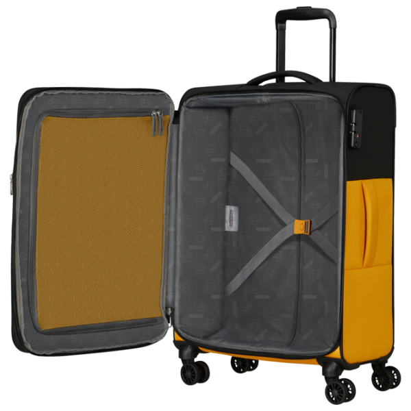 Valiză American Tourister Daring Dash 61l/ Black Yellow photo 5 Valiză American Tourister Daring Dash 61l/ Black Yellow photo 5