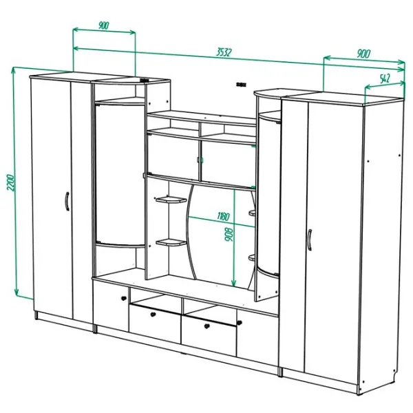 Living ML-Mobila МЛ - 5 Liniară / Anthracite photo 4