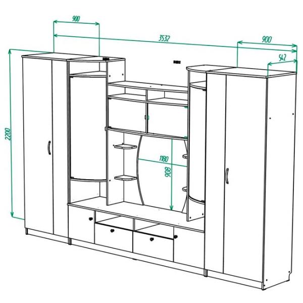 Living ML-Mobila МЛ - 5 Liniară / Anthracite photo 4