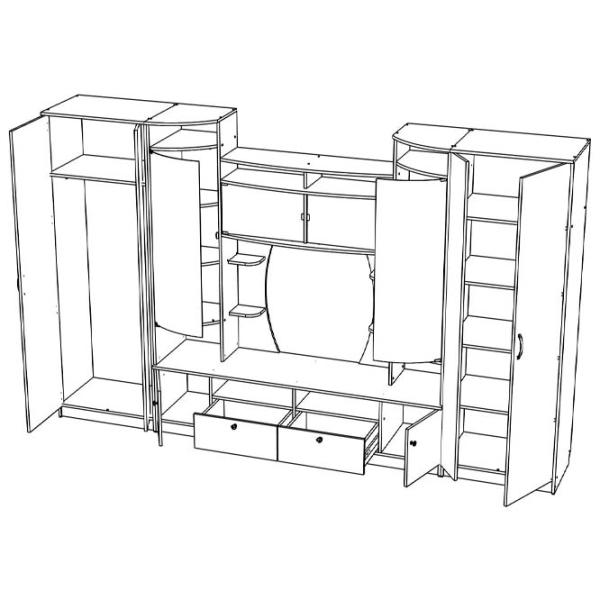 Living ML-Mobila МЛ - 5 Liniară / Anthracite photo 5