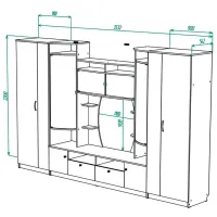Living ML-Mobila МЛ - 5 Liniară / Wenge photo 2
