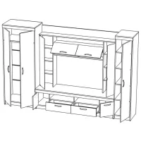Living ML-Mobila МЛ - 2 (3100) Liniară / Stejar Craft Alb photo 5