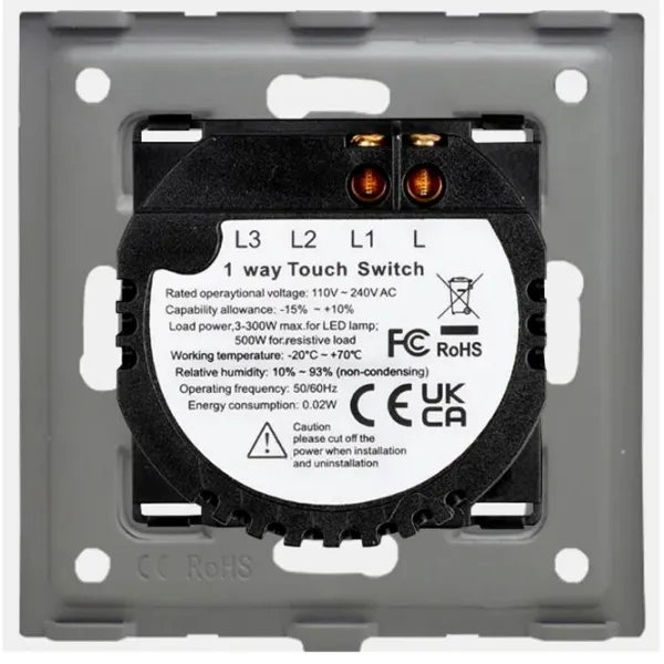 Întrerupător Caligate SCR101L-WT 50 Hz /  photo 4 Întrerupător Caligate SCR101L-WT 50 Hz /  photo 4