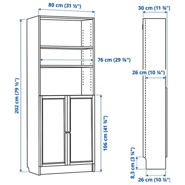 Etajeră Ikea Billy/Hogadal White / MDF photo 4