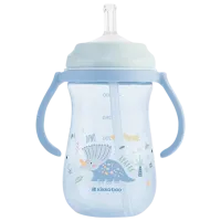 Sticluță cu pai KikkaBoo Dino World 0.3l 8 luni / Polipropilenă / Blue photo 2