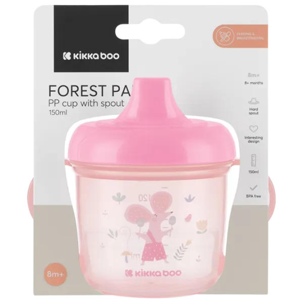 Бутылочка с соломинкой KikkaBoo Forest Party 0.15л 8 месяцев / Полипропилен / Розовый photo 3