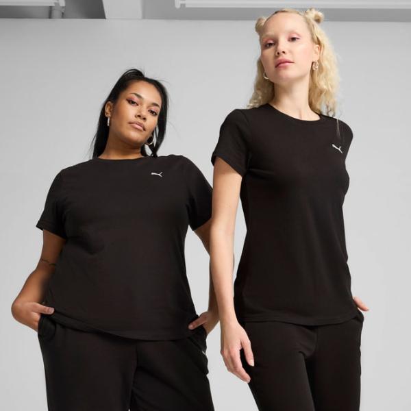 Футболка для женщин Puma Ess Logo Tee 100% хлопок / Черный photo 3