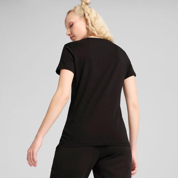 Tricou pentru femei Puma Ess Logo Tee 100% bumbac / Black photo 7
