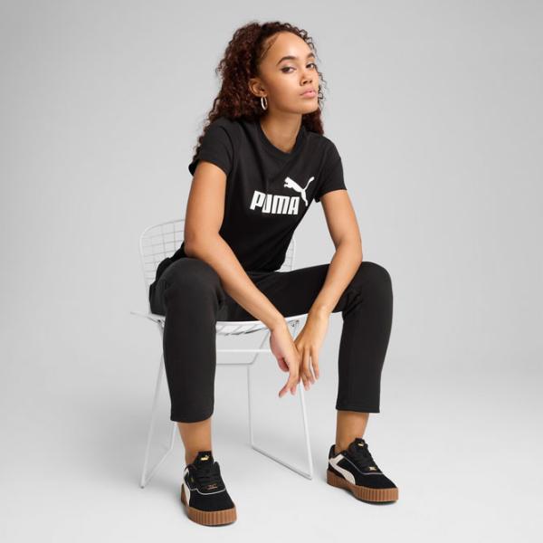 Tricou pentru femei Puma Ess No. 1 Logo Tee 100% bumbac / Black photo 3
