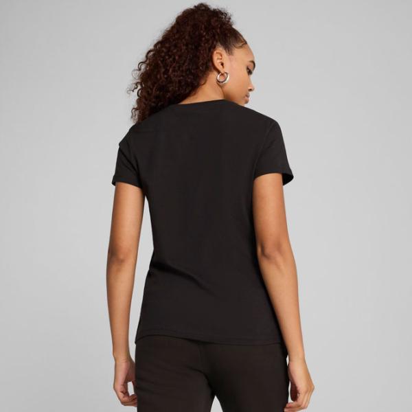 Tricou pentru femei Puma Ess No. 1 Logo Tee 100% bumbac / Black photo 5