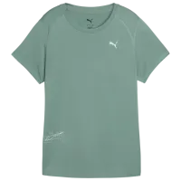 Футболка для женщин Puma W Run Graphic Mesh Tee  94 % полиэстер, 6 % эластан / Зеленый