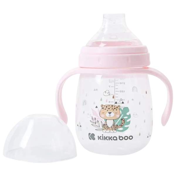 Бутылочка с соломинкой KikkaBoo Savanna 0.24л 6 месяцев / Полипропилен / Розовый photo 2