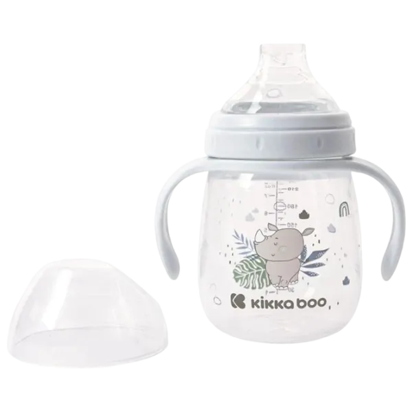 Sticluță cu pai KikkaBoo Savanna 0.24l 6 luni / Polipropilenă / Blue photo 2