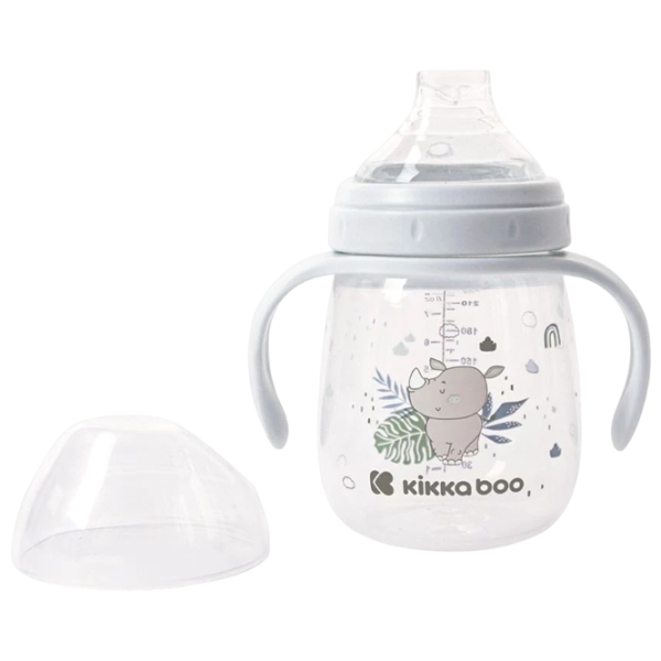 Sticluță cu pai KikkaBoo Savanna 0.24l 6 luni / Polipropilenă / Blue photo 2