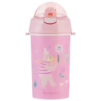 Sticluță cu pai KikkaBoo Music Fest 0.45l 48 luni / Polipropilenă / Pink photo 2
