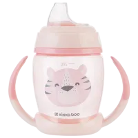 Sticluță cu pai KikkaBoo Happy Face 0.2l 8 luni / Polipropilenă / Pink photo 2