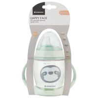 Sticluță cu pai KikkaBoo Happy Face 0.2l 8 luni / Polipropilenă / Mint photo 3