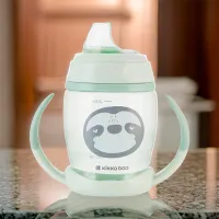 Sticluță cu pai KikkaBoo Happy Face 0.2l 8 luni / Polipropilenă / Mint photo 4