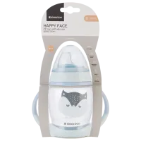 Sticluță cu pai KikkaBoo Happy Face 0.2l 8 luni / Polipropilenă / Blue photo 3