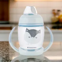 Sticluță cu pai KikkaBoo Happy Face 0.2l 8 luni / Polipropilenă / Blue photo 4