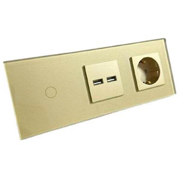 Întrerupător Caligate M1F.USB3.1.101L-GD 50 Hz /  photo 1