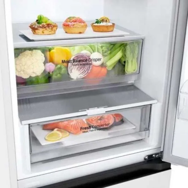 Frigider LG GBV3200DSW cu congelator jos 387 l / 203 cm / White photo 7