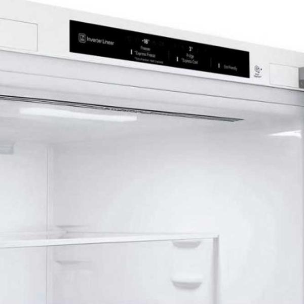 Frigider LG GBV3200DSW cu congelator jos 387 l / 203 cm / White photo 8
