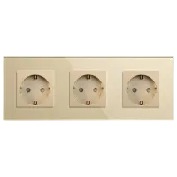 Priză Caligate M3F-GD 220 - 240 V / Type-F / Gold