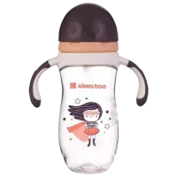 Бутылочка с соломинкой KikkaBoo Supergirl 0.3л 12 месяцев / Тритан / Пурпурный