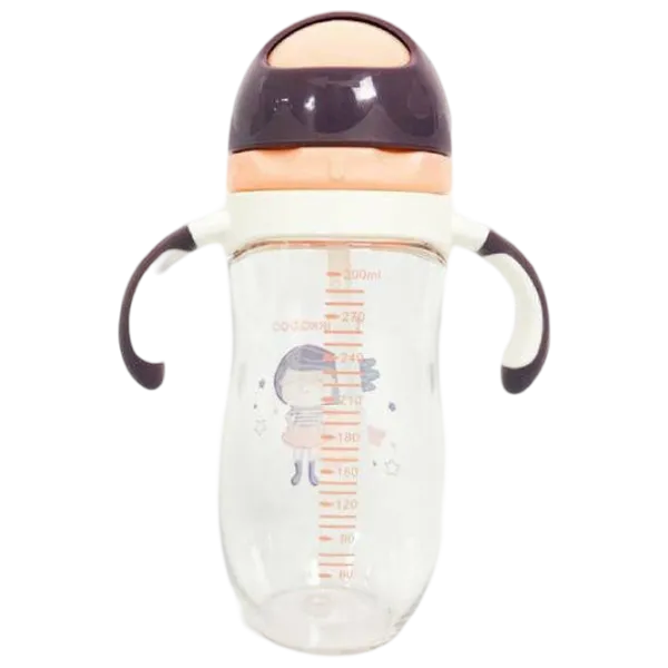 Sticluță cu pai KikkaBoo Supergirl 0.3l 12 luni / Tritan / Purple photo 2