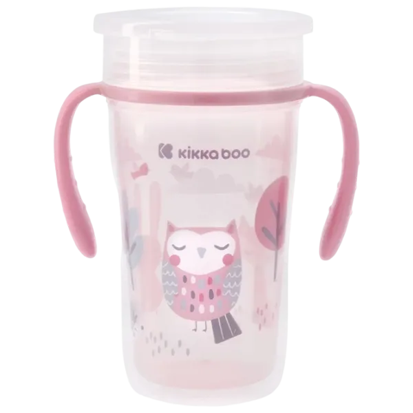 Sticluță KikkaBoo Sippy Cup 0.3l 12 luni / Silicon / Pink photo 1