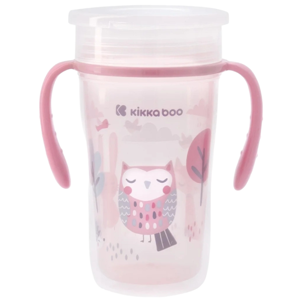 Sticluță KikkaBoo Sippy Cup 0.3l 12 luni / Silicon / Pink photo 1