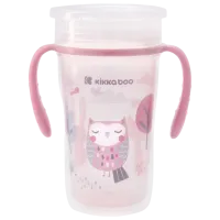 Sticluță KikkaBoo Sippy Cup 0.3l 12 luni / Silicon / Pink