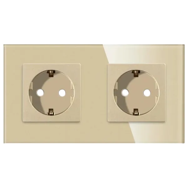 Розетка Caligate M2F/2M1F-GD 220 - 240 В / Type-F / Золото photo 1 Розетка Caligate M2F/2M1F-GD 220 - 240 В / Type-F / Золото photo 1