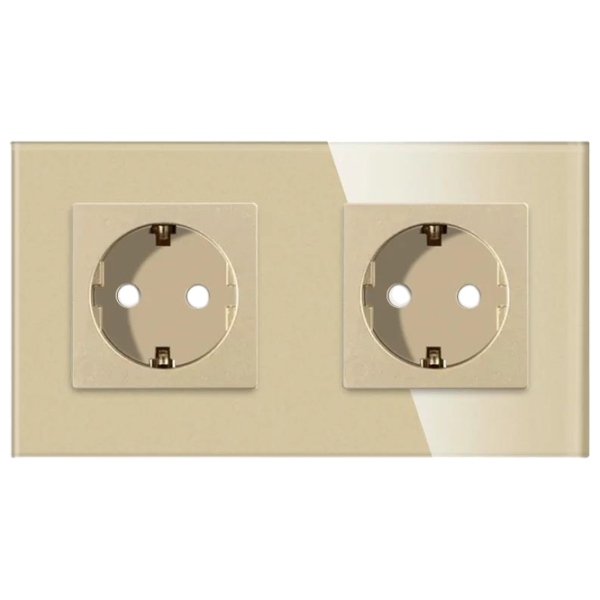 Розетка Caligate M2F/2M1F-GD 220 - 240 В / Type-F / Золото photo 1 Розетка Caligate M2F/2M1F-GD 220 - 240 В / Type-F / Золото photo 1