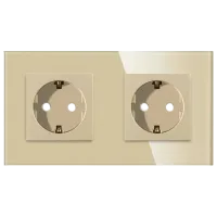 Priză Caligate M2F/2M1F-GD 220 - 240 V / Type-F / Gold