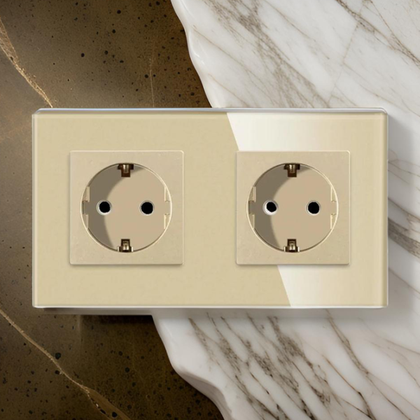 Розетка Caligate M2F/2M1F-GD 220 - 240 В / Type-F / Золото photo 5 Розетка Caligate M2F/2M1F-GD 220 - 240 В / Type-F / Золото photo 5
