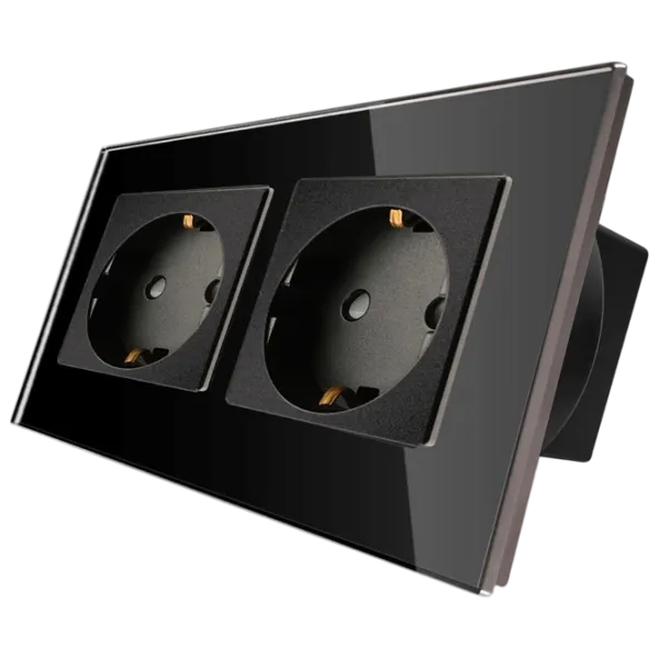 Розетка Caligate M2F/2M1F-BK 220 - 240 В / Type-F / Черный photo 2 Розетка Caligate M2F/2M1F-BK 220 - 240 В / Type-F / Черный photo 2
